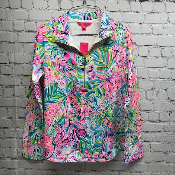 Lilly Pulitzer Tops - Lilly Pulitzer Pink and Blue Floral Top size Small NWT